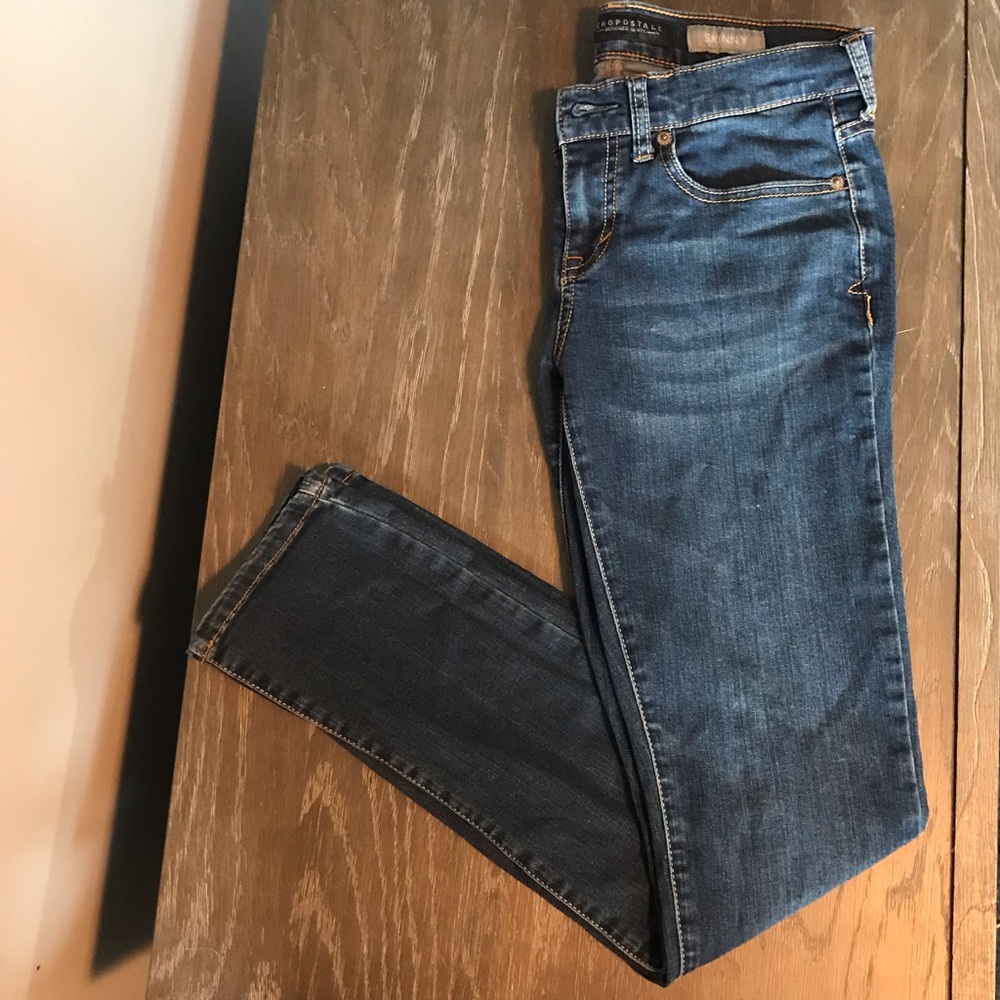 Blue skinny jeans